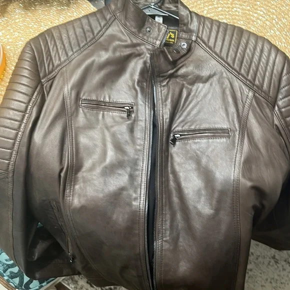 Men’s custom Italian leather jacket size 58 “Jimmys leather collection”